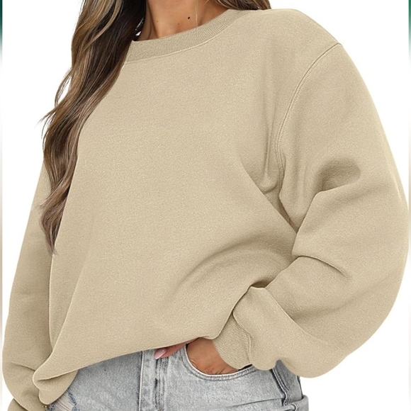 Caracilia Sweaters - Caracilia Women's Light Brown Oversized Crewneck Sweatshirts NWT Size XS